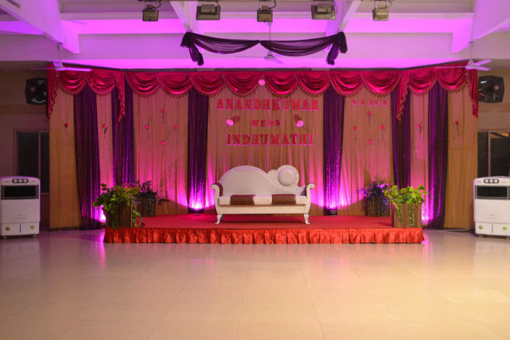Marriage hall back drop at Coimbatore